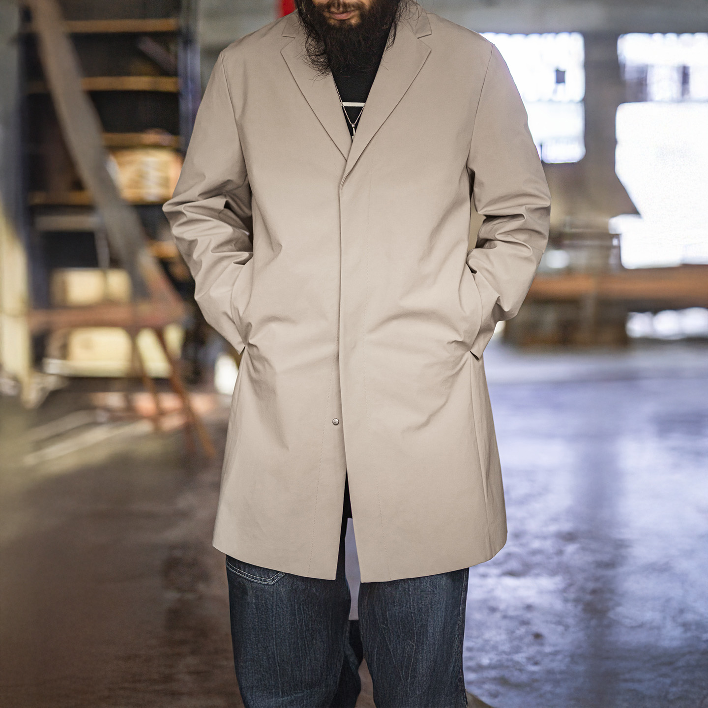 Vintage Windbreaker Nylon - Maden Trench Coat para hombre, abrigo