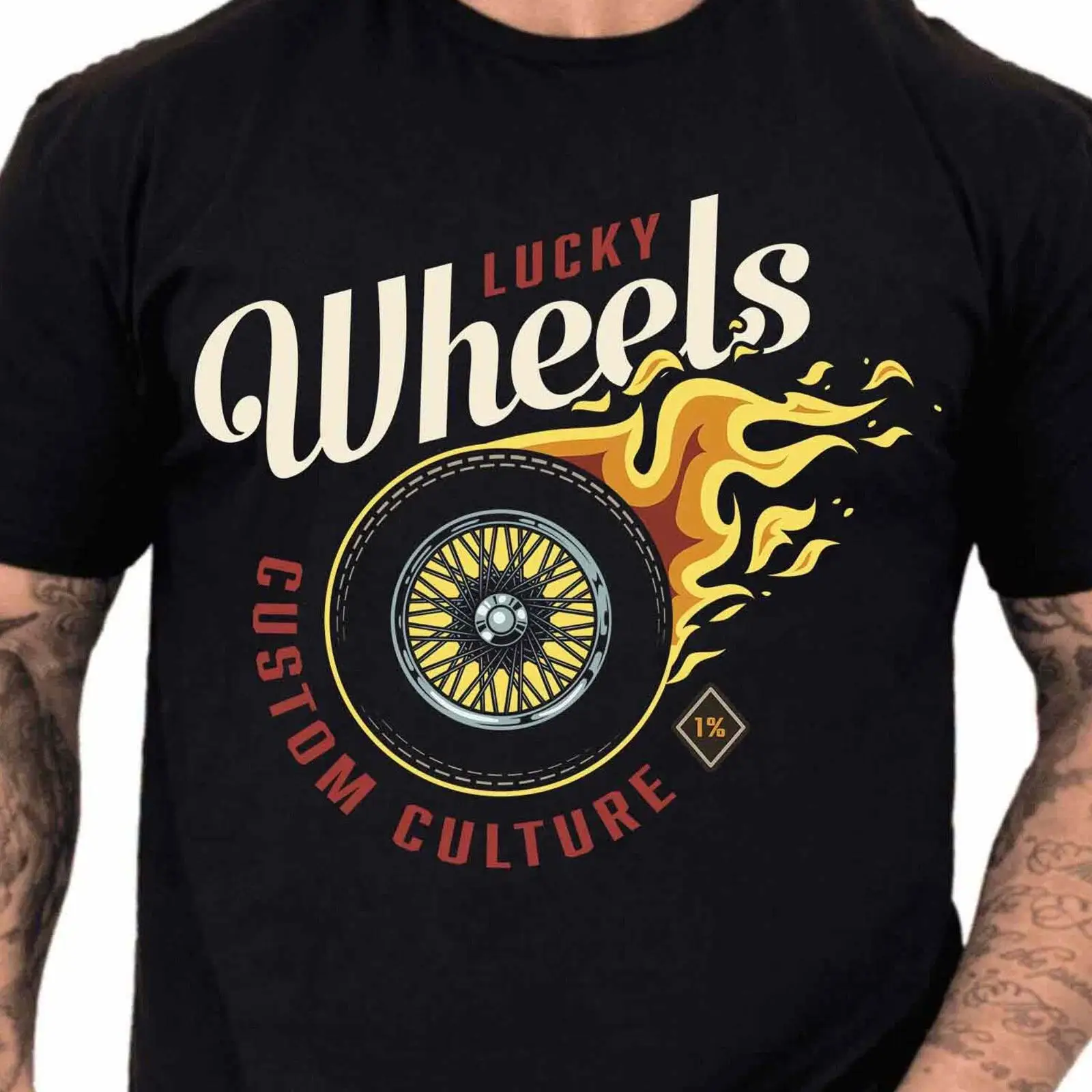 Vintage Fashion Wheel - Camiseta personalizada Lucky Wheels con diseño