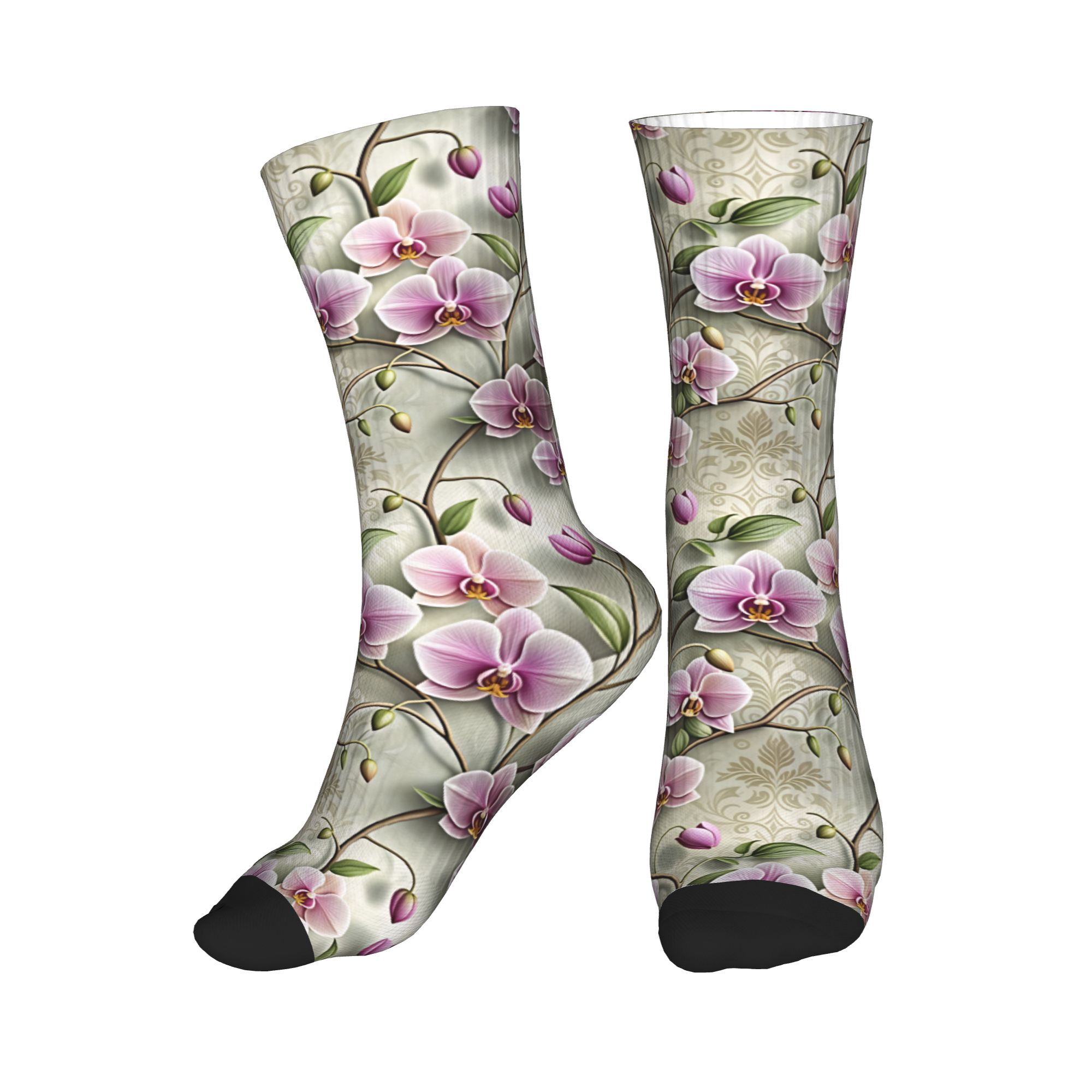 Vintage Fashion Mens - Orquídea Lavanda Floral en Relieve 3D