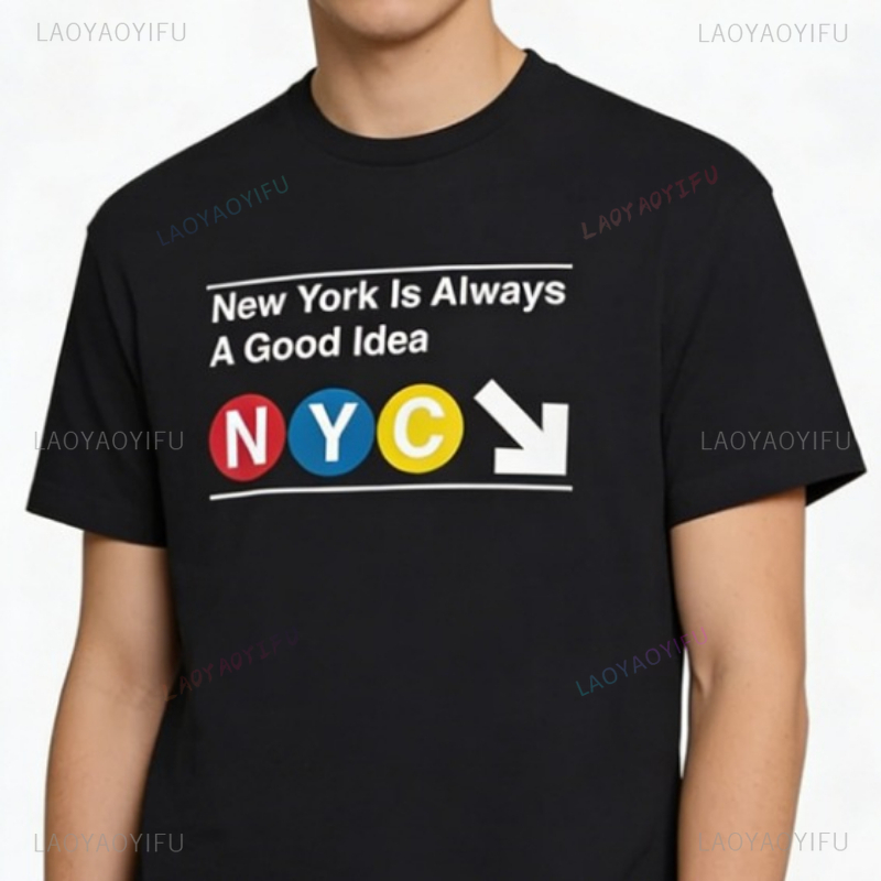 Vintage Fashion Nyc - Camiseta con signo del metro de