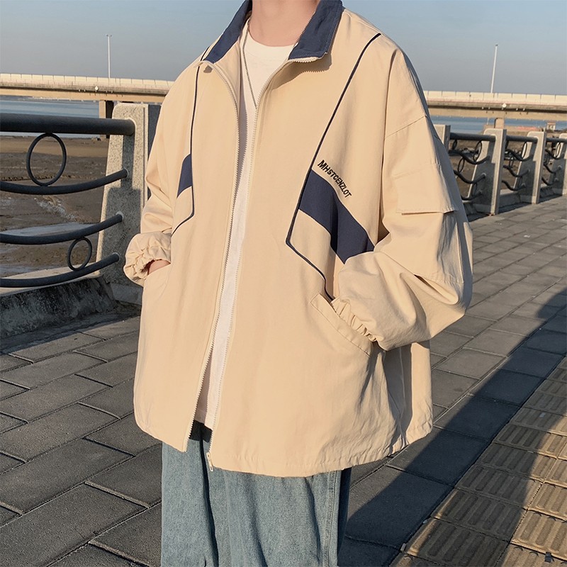Vintage Windbreaker Nylon - Chaqueta cortavientos americana para hombre, ropa