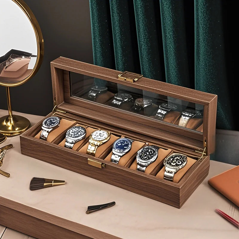 Vintage Fashion Tags - Caja de reloj de cuero Pu