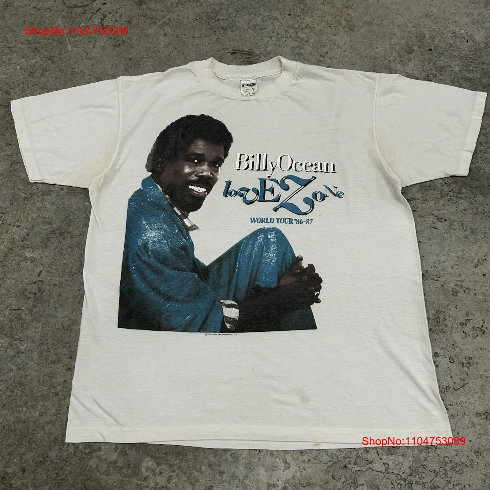Vintage Fashion World - Vintage 80s Billy Ocean Band camiseta