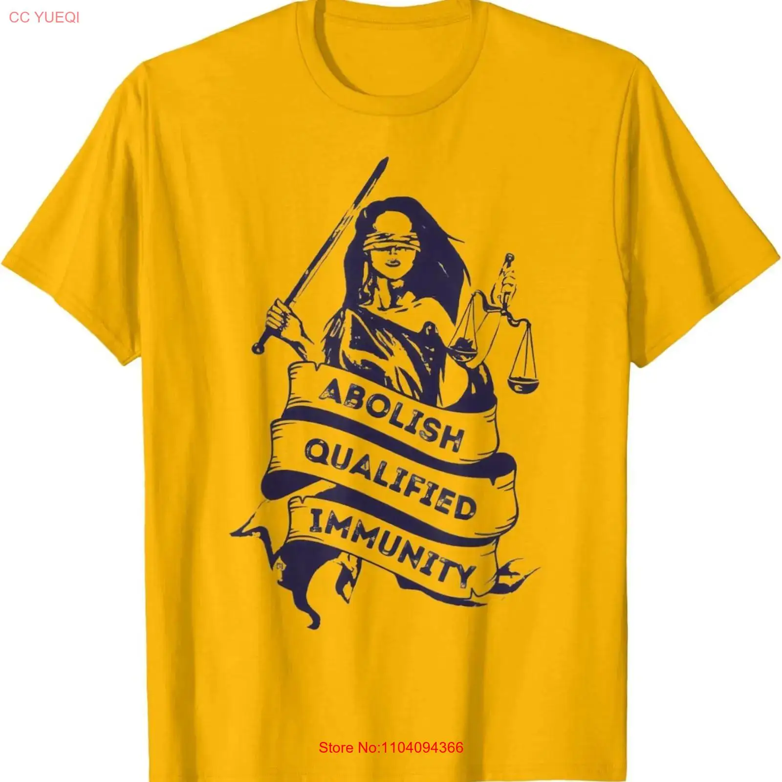 Vintage Fashion Knitwear - Camiseta Abolish Qualified Immunity vintage, estilo
