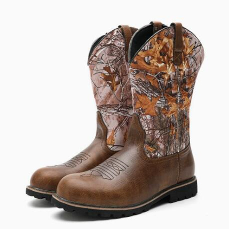 Vintage Fashion Mens - Botas para hombre, botines de cuero