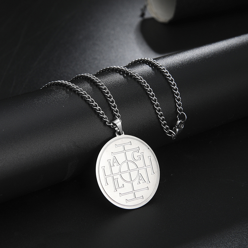 Vintage Fashion Wheel - LIKGREAT Collar de acero inoxidable con