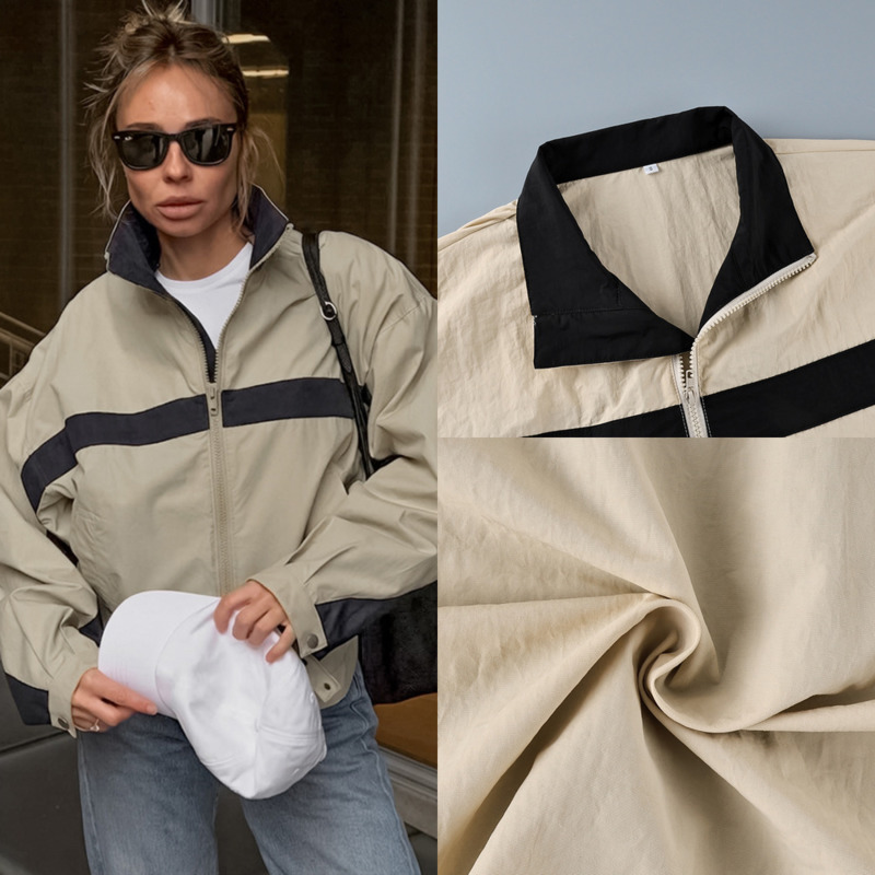 Vintage Windbreaker Nylon - Chaqueta cortavientos con bloques de color