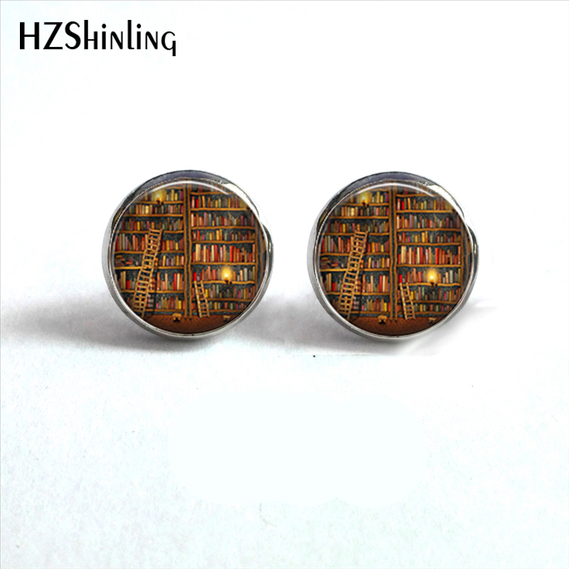 Vintage Fashion Library - Pendientes de biblioteca de NES-00101 para