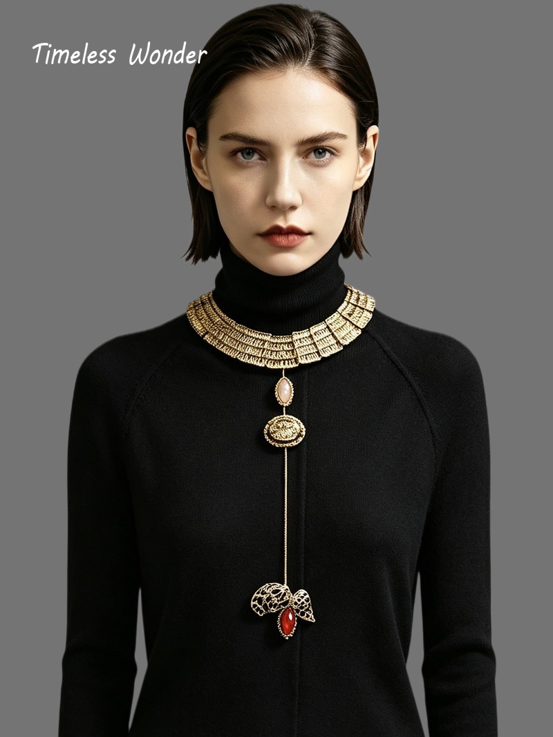 Vintage Fashion Runway - Timeless Wonder - Collar con borlas
