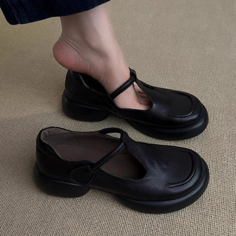Vintage Slip Dress - Zapatos de Tacón Cuadrado con Punta