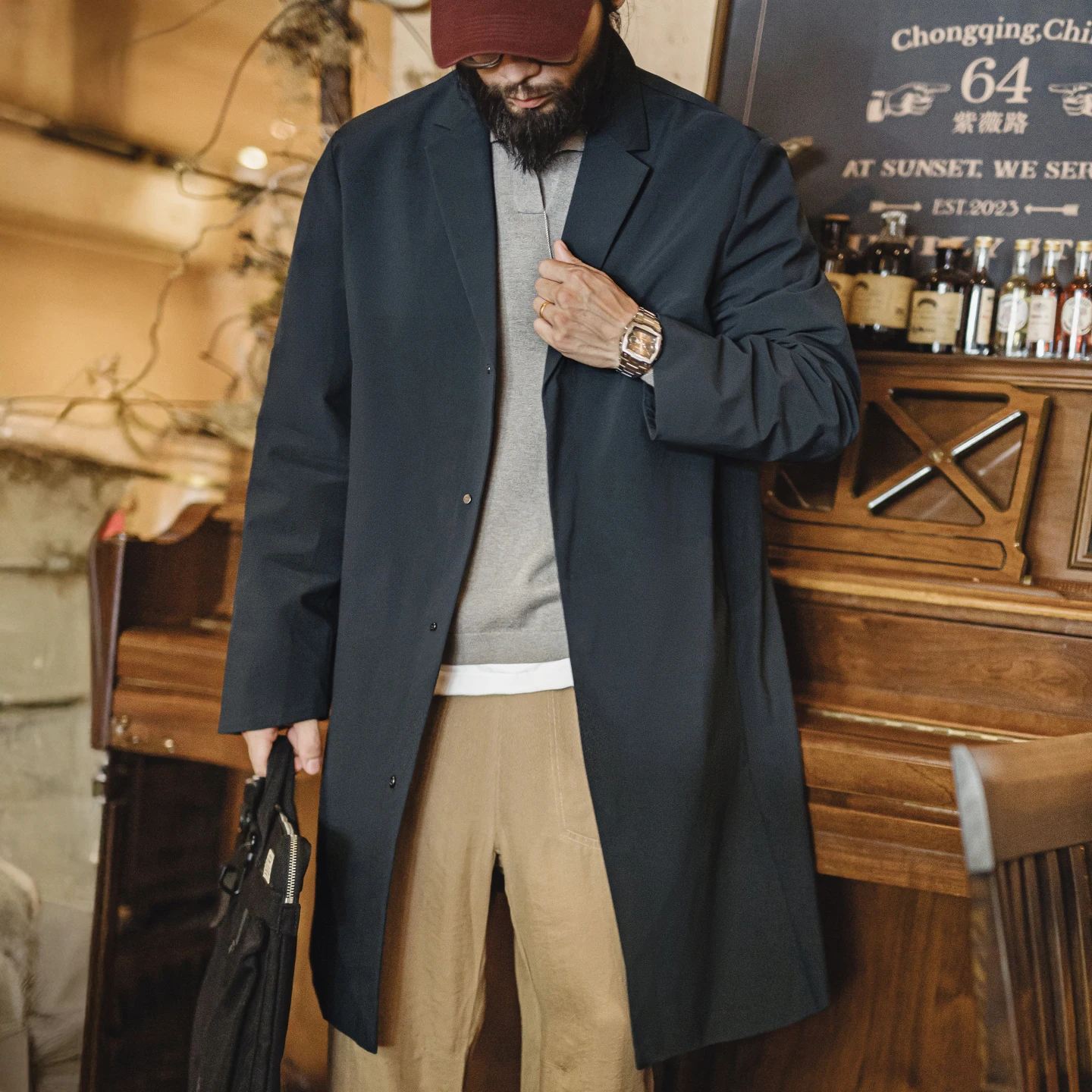 Maden Trench Coat para hombre, - Vintage Windbreaker Nylon reseña y precio