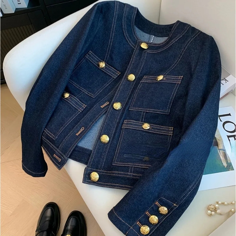 Chaqueta de Mezclilla Casual E - Vintage Fashion Korea reseña y precio