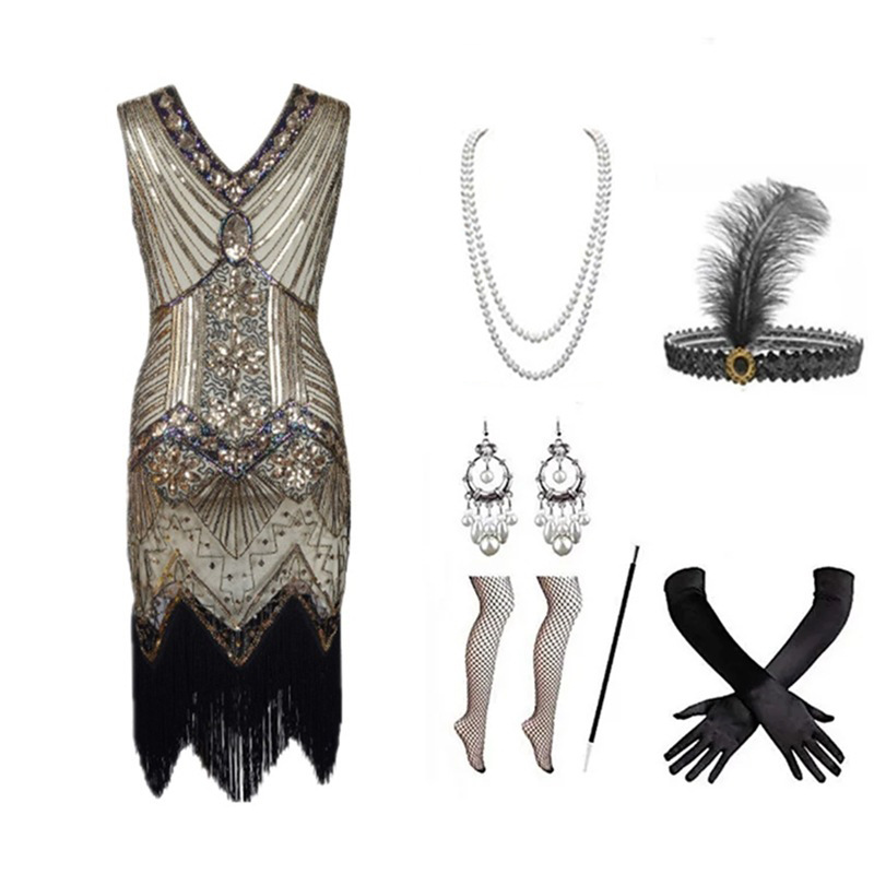 Conjunto de Vestido Flapper de - Vintage Slip Dress reseña y precio