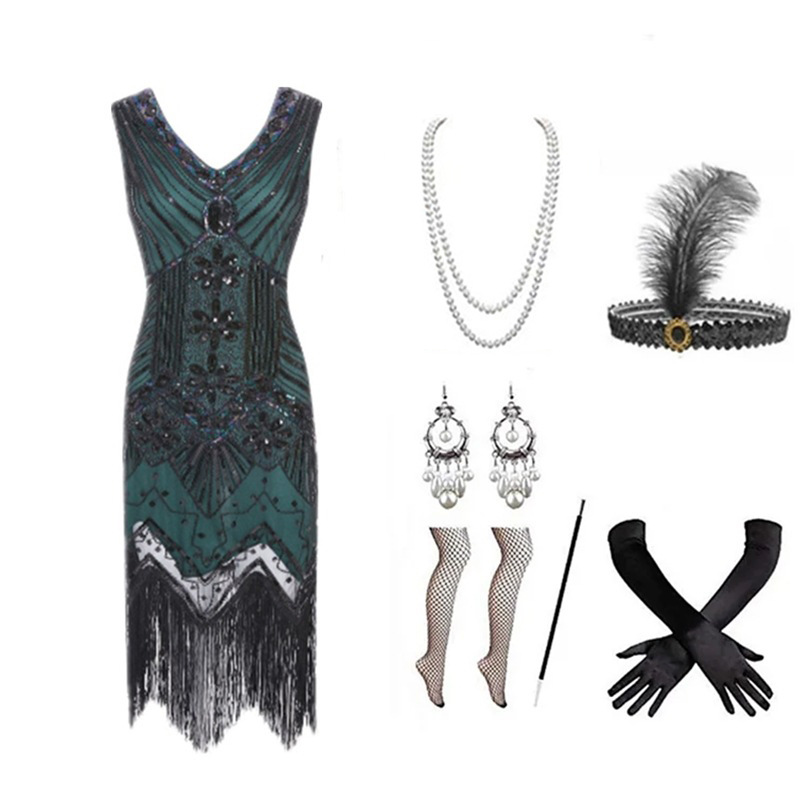 Conjunto de Vestido Flapper de - Vintage Slip Dress reseña y precio