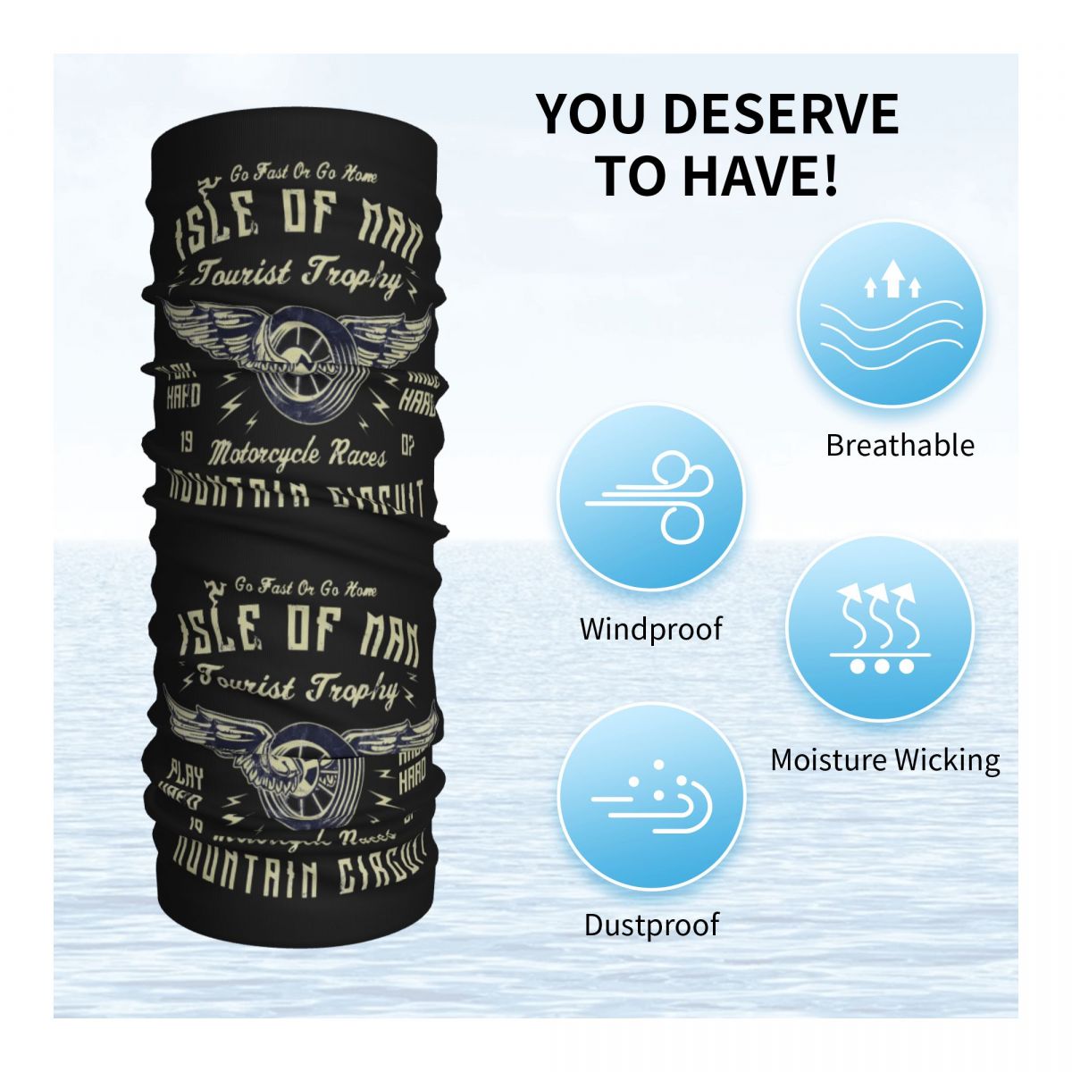 Isle Of Man Racing-Bandana Vin - Vintage Fashion Wheel reseña y precio
