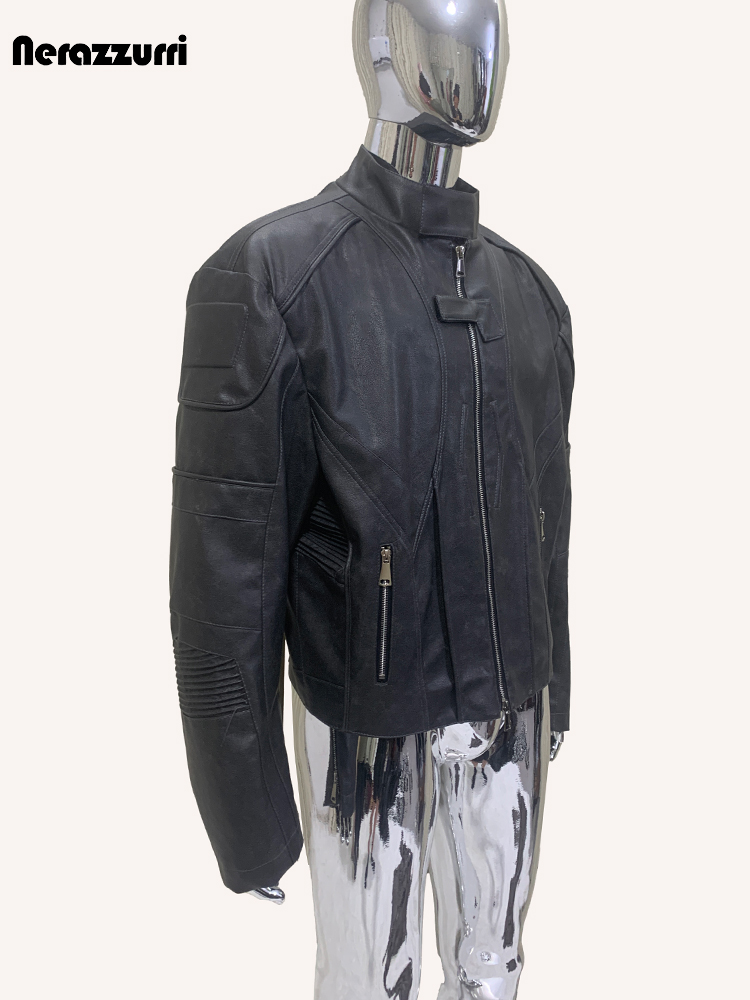 Chaqueta de Cuero PU Negra Des - Vintage Fashion Runway reseña y precio