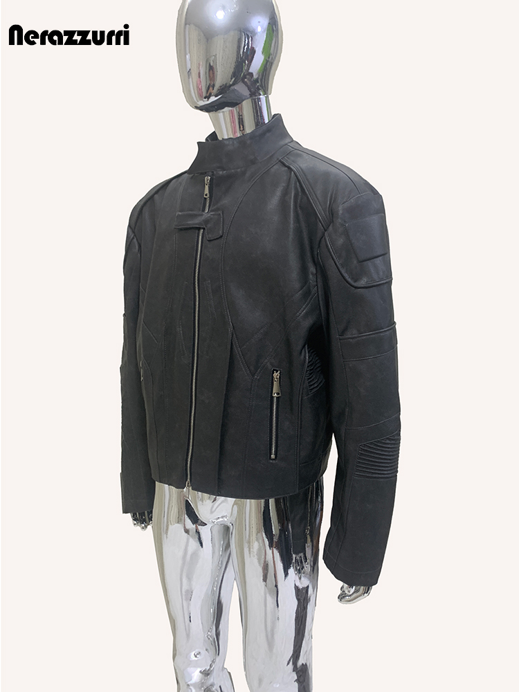 Chaqueta de Cuero PU Negra Des - Vintage Fashion Runway reseña y precio