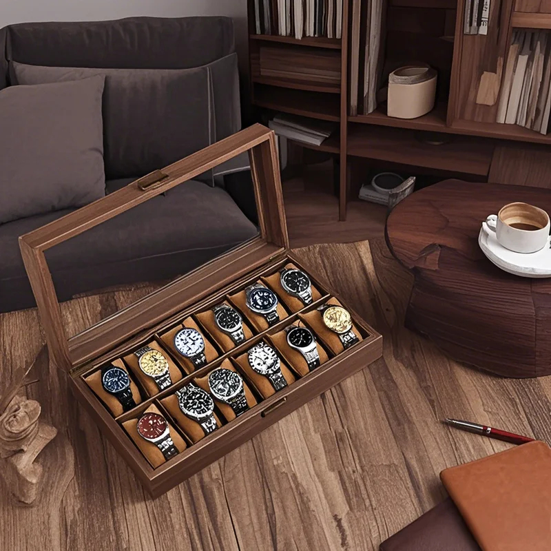 Caja de reloj de cuero Pu con  - Vintage Fashion Tags reseña y precio