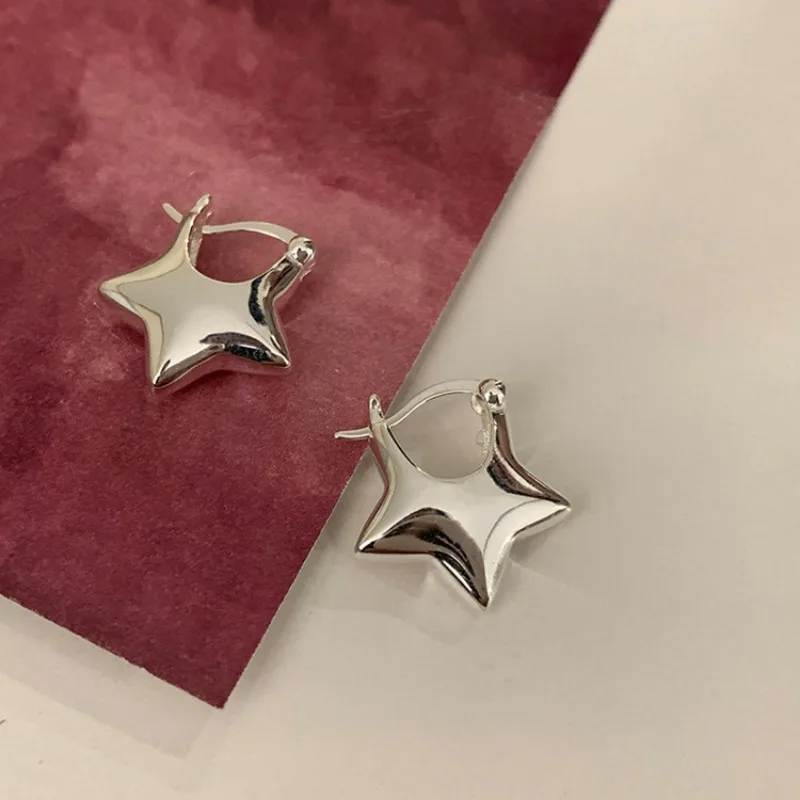 Pendientes de aro con pentagra - Vintage Fashion Korea reseña y precio