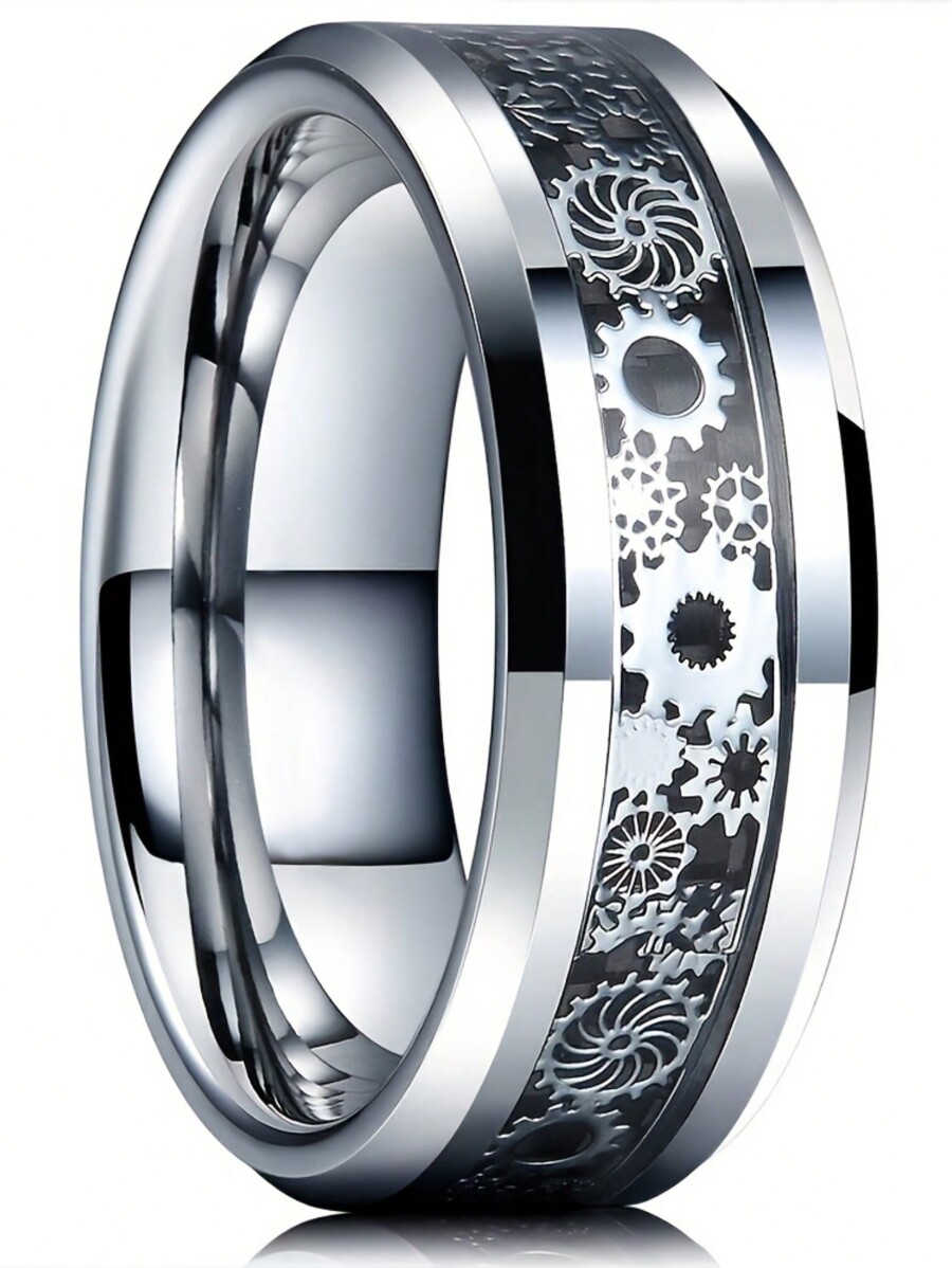 Anillo de acero inoxidable con - Vintage Fashion Wheel reseña y precio