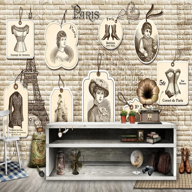 Papel Tapiz Fotográfico 3D con - Vintage Fashion Tags reseña y precio