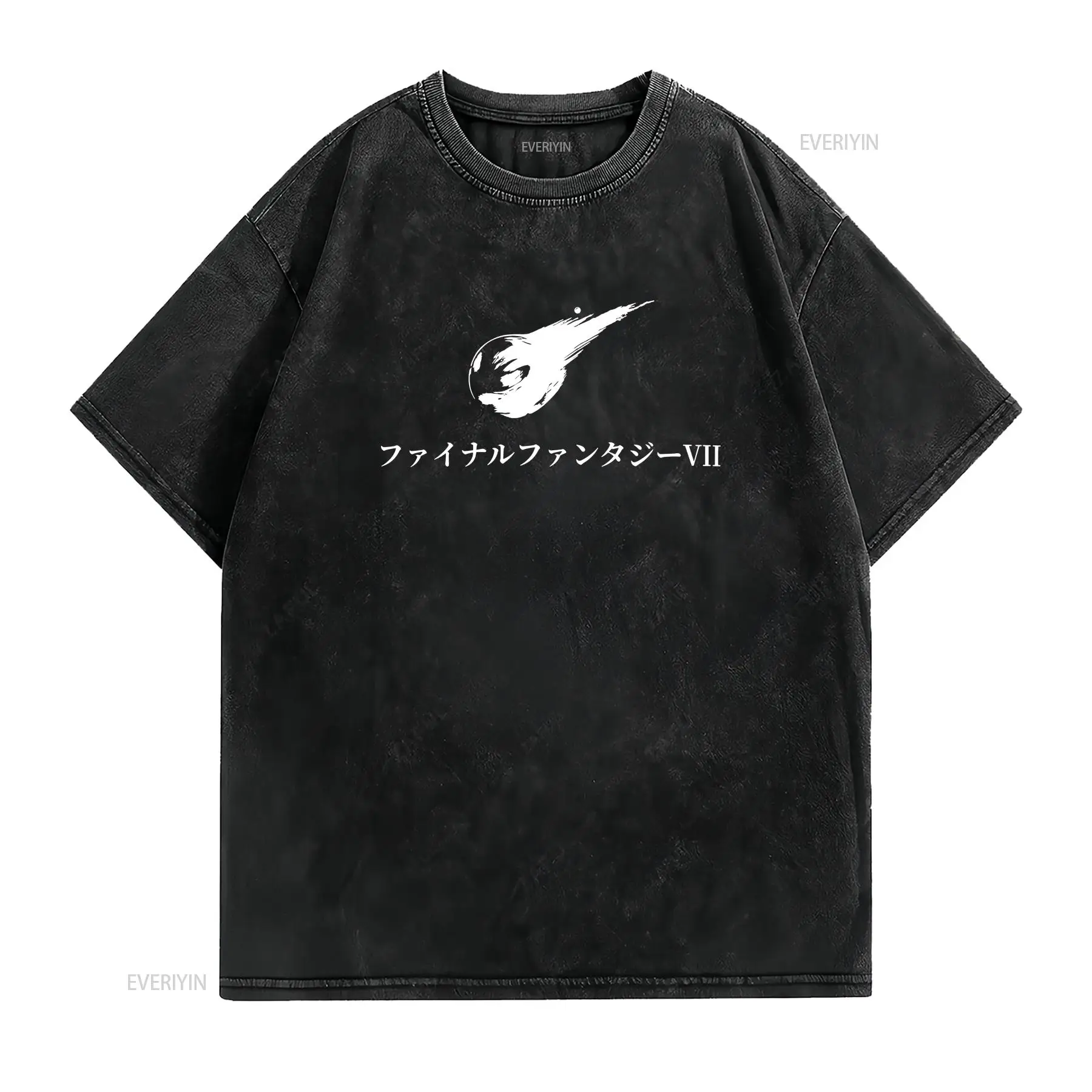 Camiseta FF7 JP con título, ro - Vintage Fashion Knitwear reseña y precio