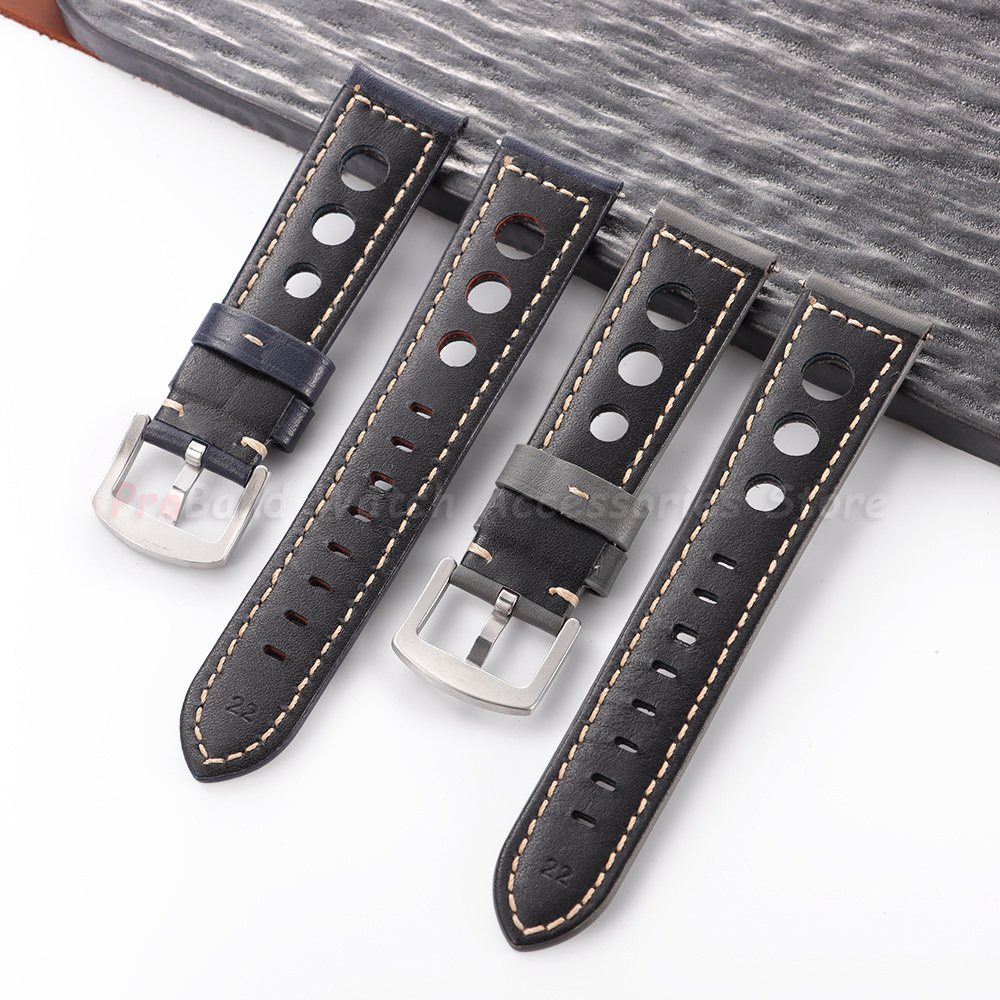 Correa de reloj de cuero genui - Vintage Fashion Tags reseña y precio