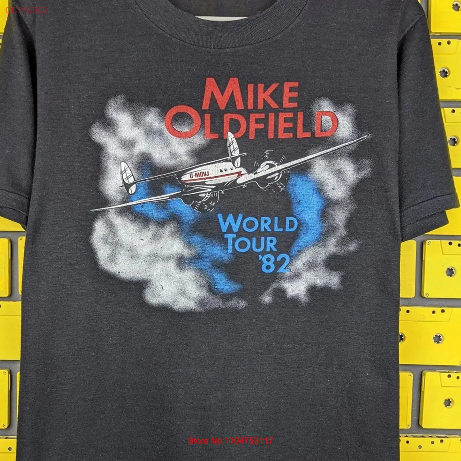 Camiseta negra de la gira mund - Vintage Fashion World reseña y precio