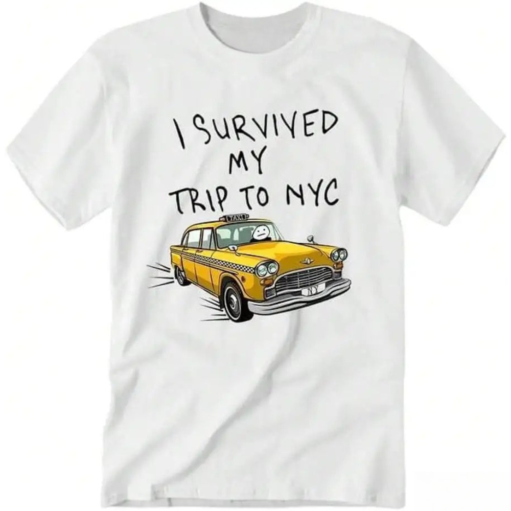 Camiseta con gráfico de taxi a - Vintage Fashion Nyc reseña y precio