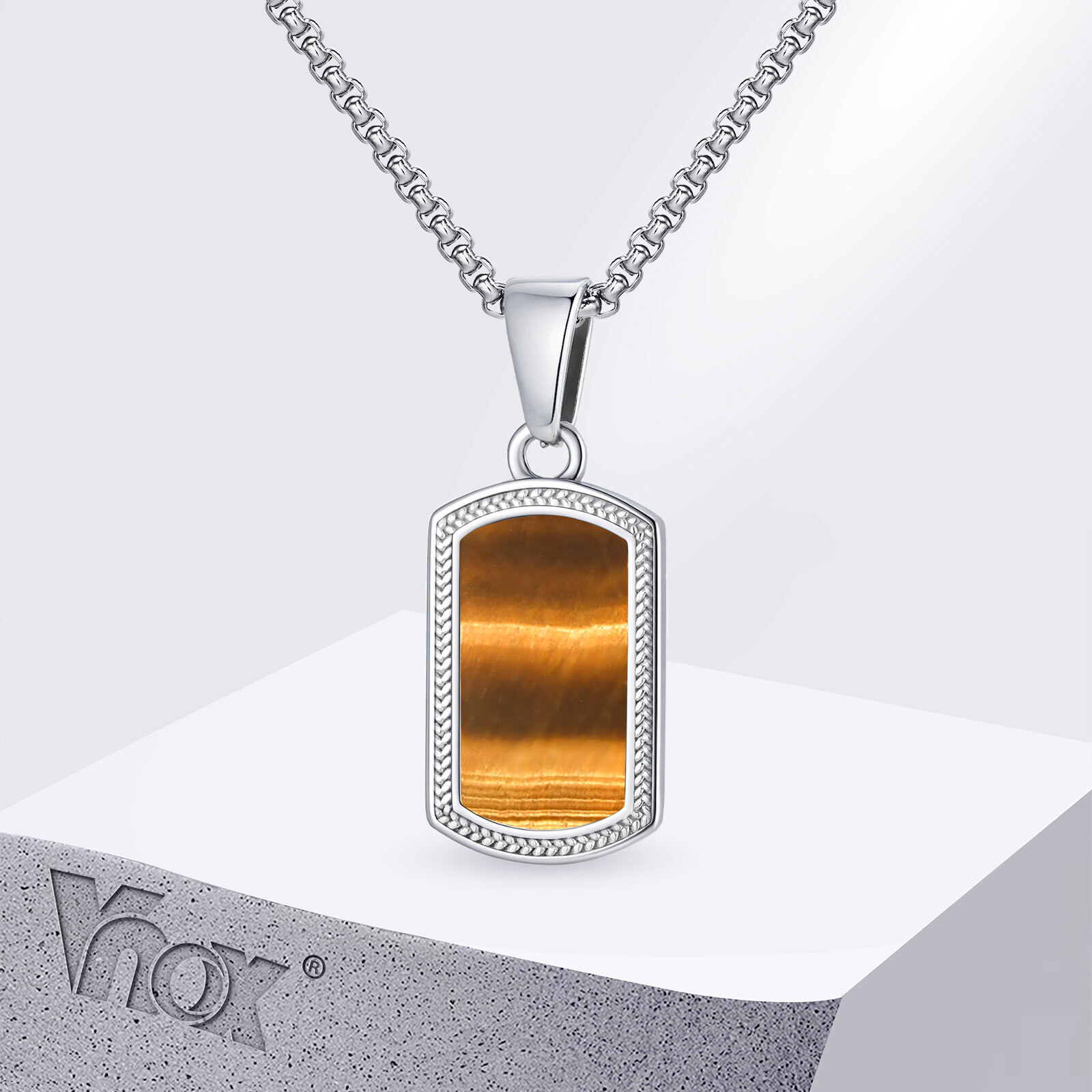 Vnox Collar con colgante de pi - Vintage Fashion Tags reseña y precio